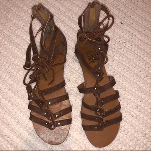 brown sandals
